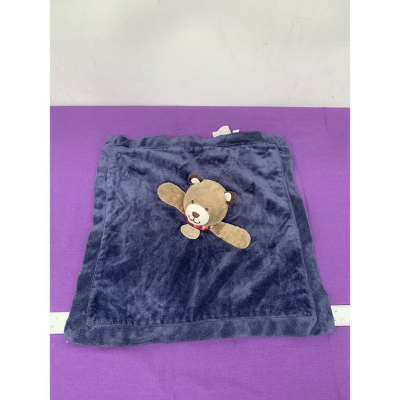 Carters Child Of Mine 2013 My First Bear Brown Blue Lovie Security Blanket Minky - Picture 2 of 7